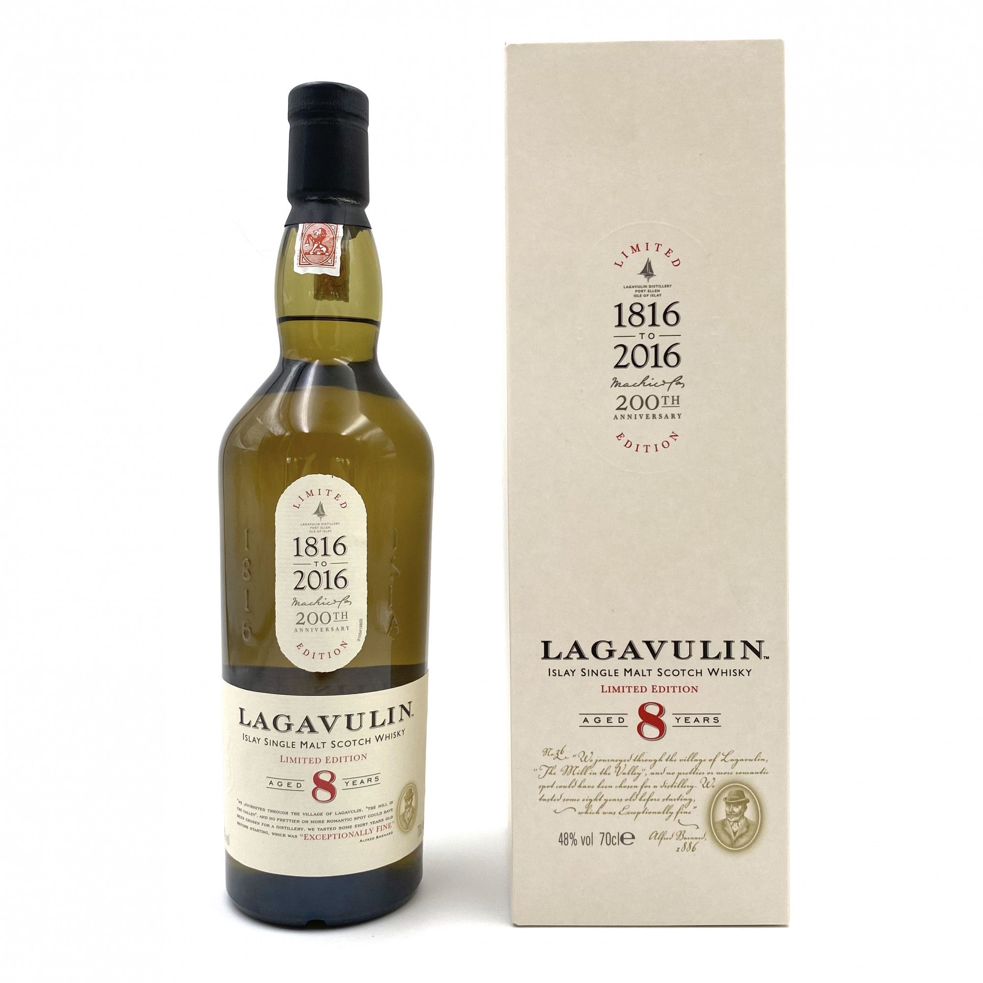 Whisky Lagavulin 200 anniversary 8 years Single Malt Scotch Limited Edition 48°